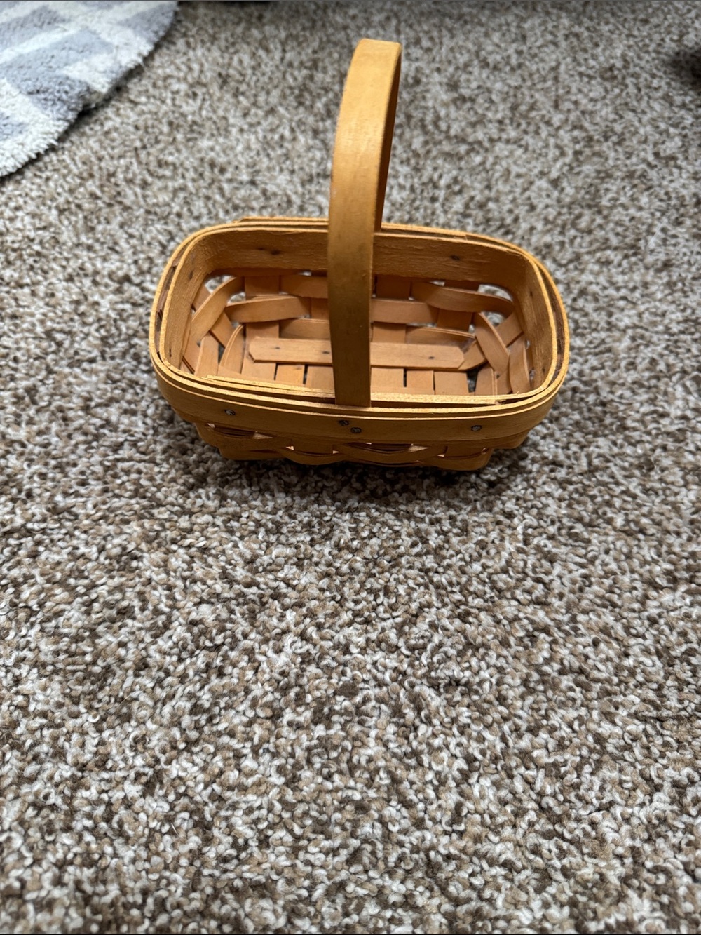 Longaberger Handwoven Basket in Mustard Brown